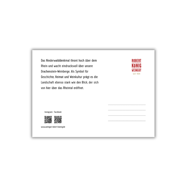 Postkarte Niederwalddenkmal